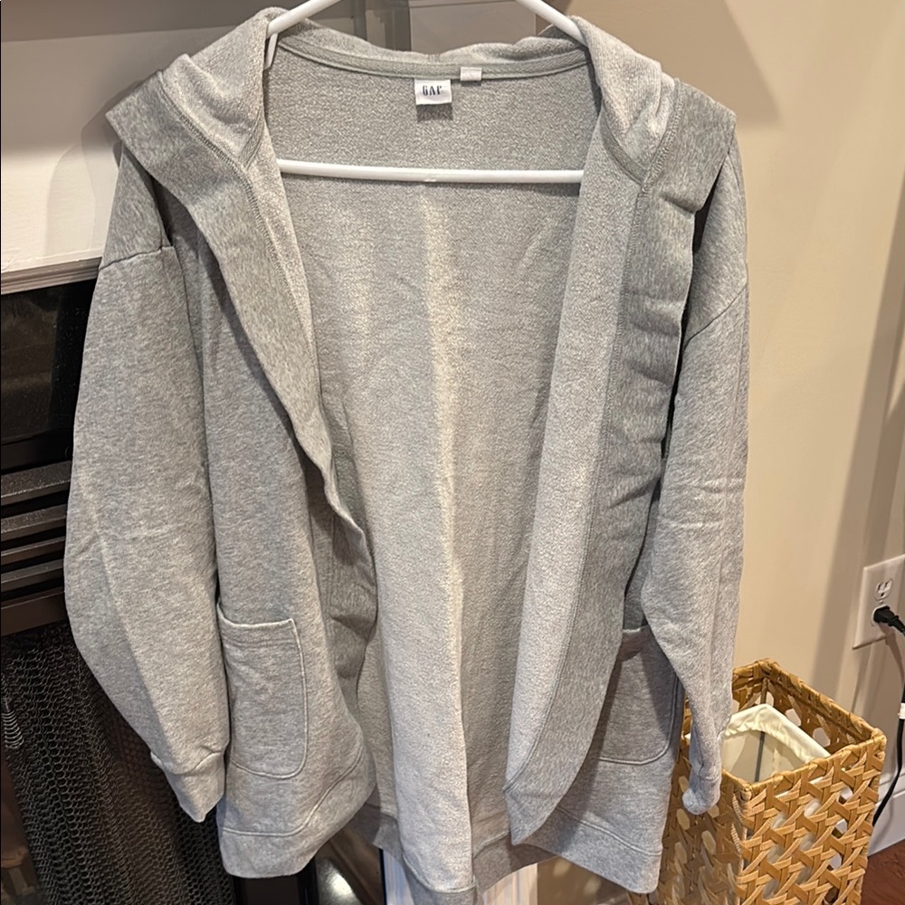 Gap Gray Hooded Cardigan